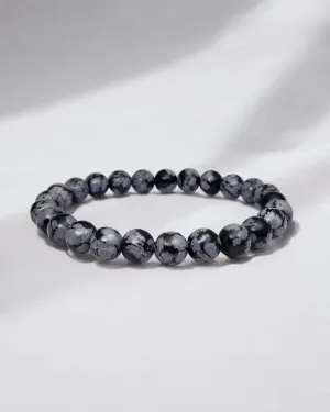 Snowflake Obsidian Energy Bracelet | 8mm