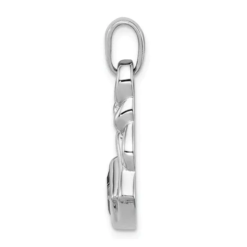 Sterling Silver Square Amethyst Knot Pendant