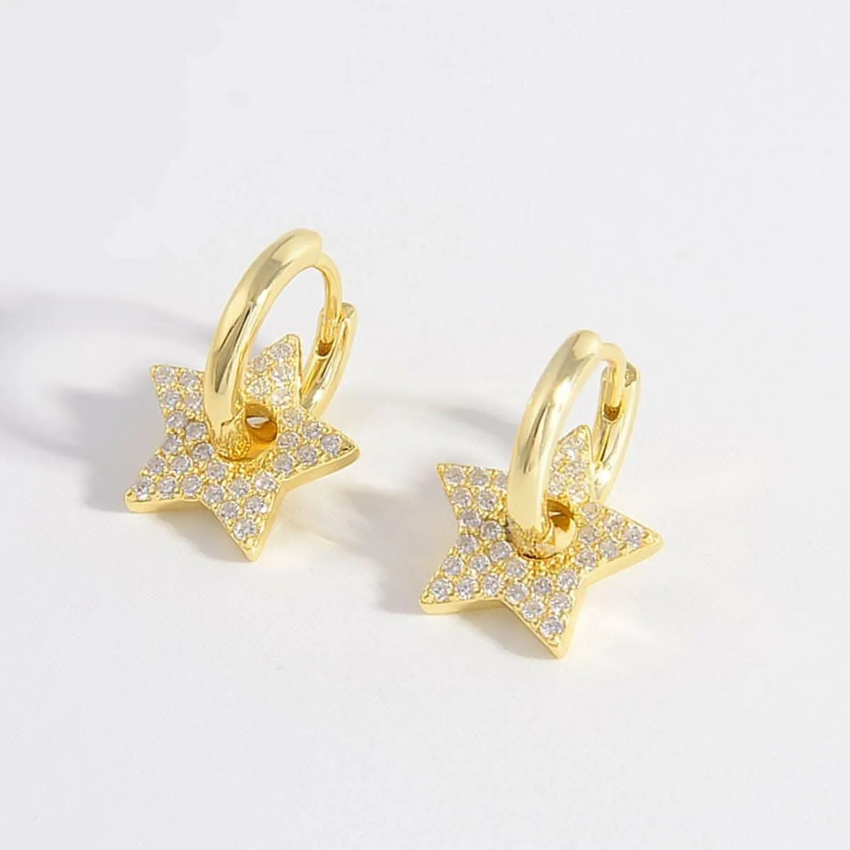 Sterling silver star zircon studs
