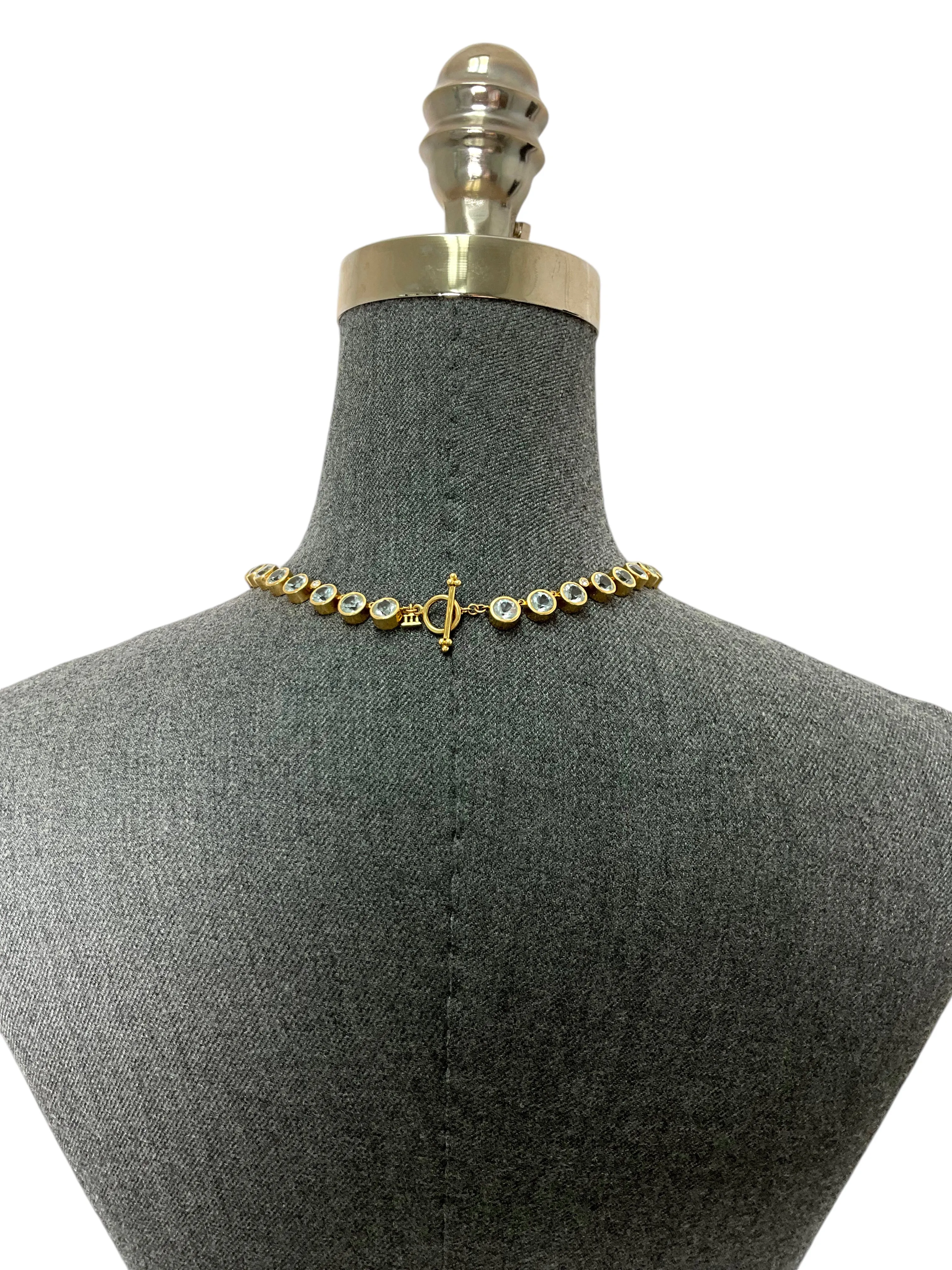 Temple St Clair 18K Gold Blue Moon Necklace NEW