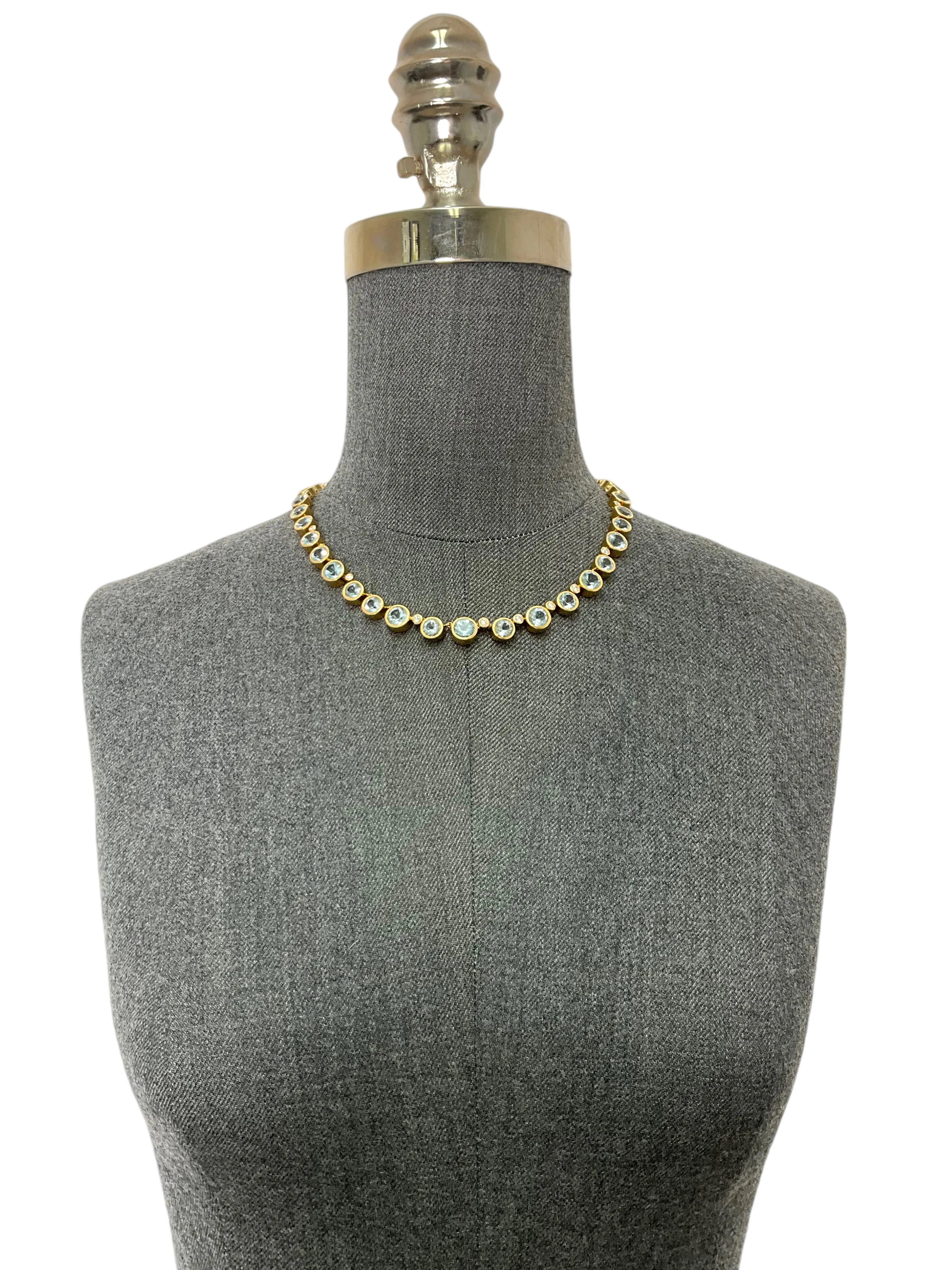 Temple St Clair 18K Gold Blue Moon Necklace NEW
