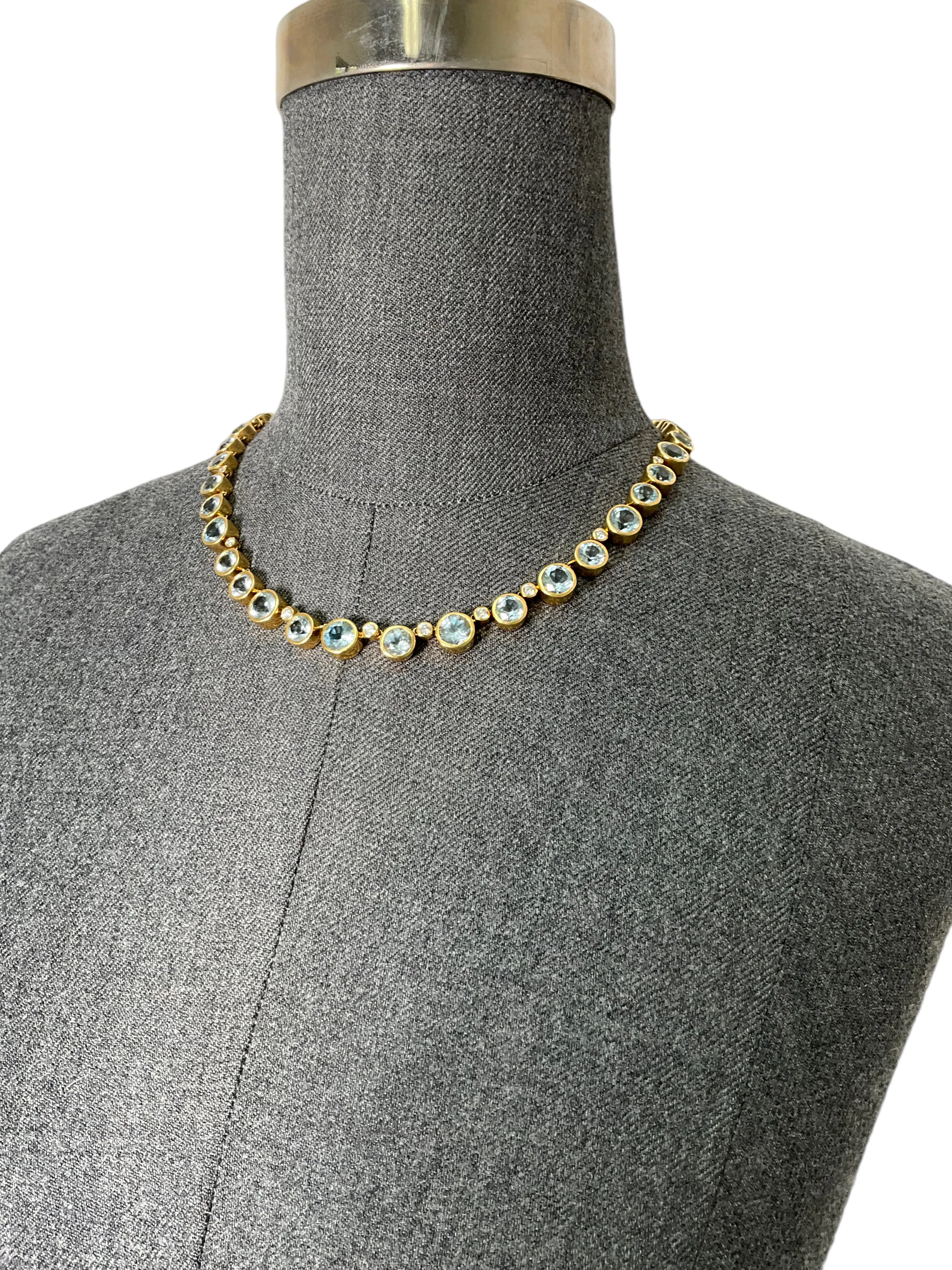 Temple St Clair 18K Gold Blue Moon Necklace NEW