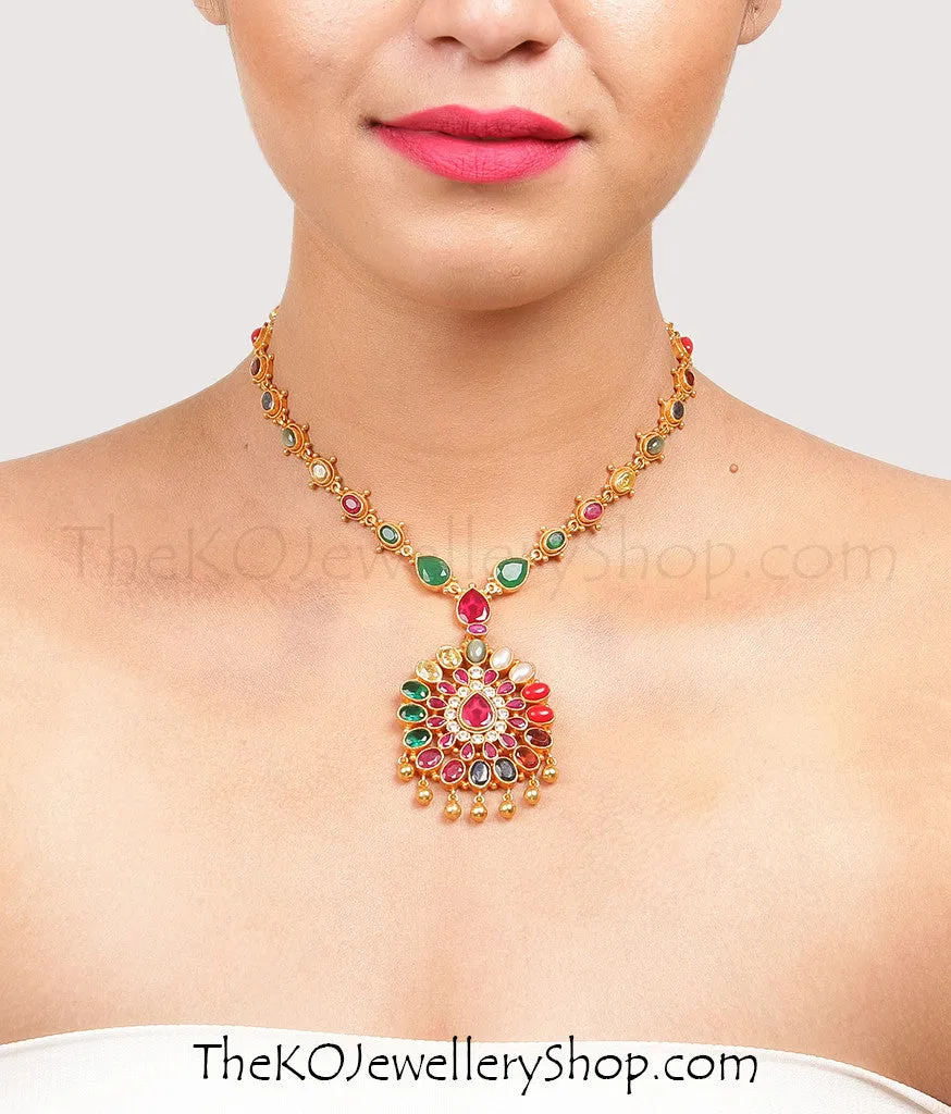 The Noppharat Silver Navarathna Necklace