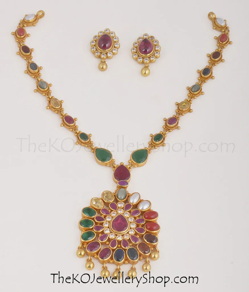 The Noppharat Silver Navarathna Necklace