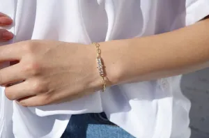 The "Dalida" Moonstone Bar Bracelet - Available by Special Order