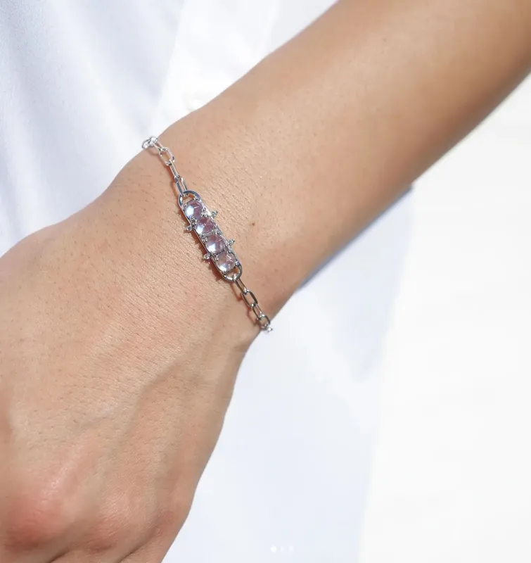 The "Nanor" Moonstone Bar Bracelet - Available by Special Order