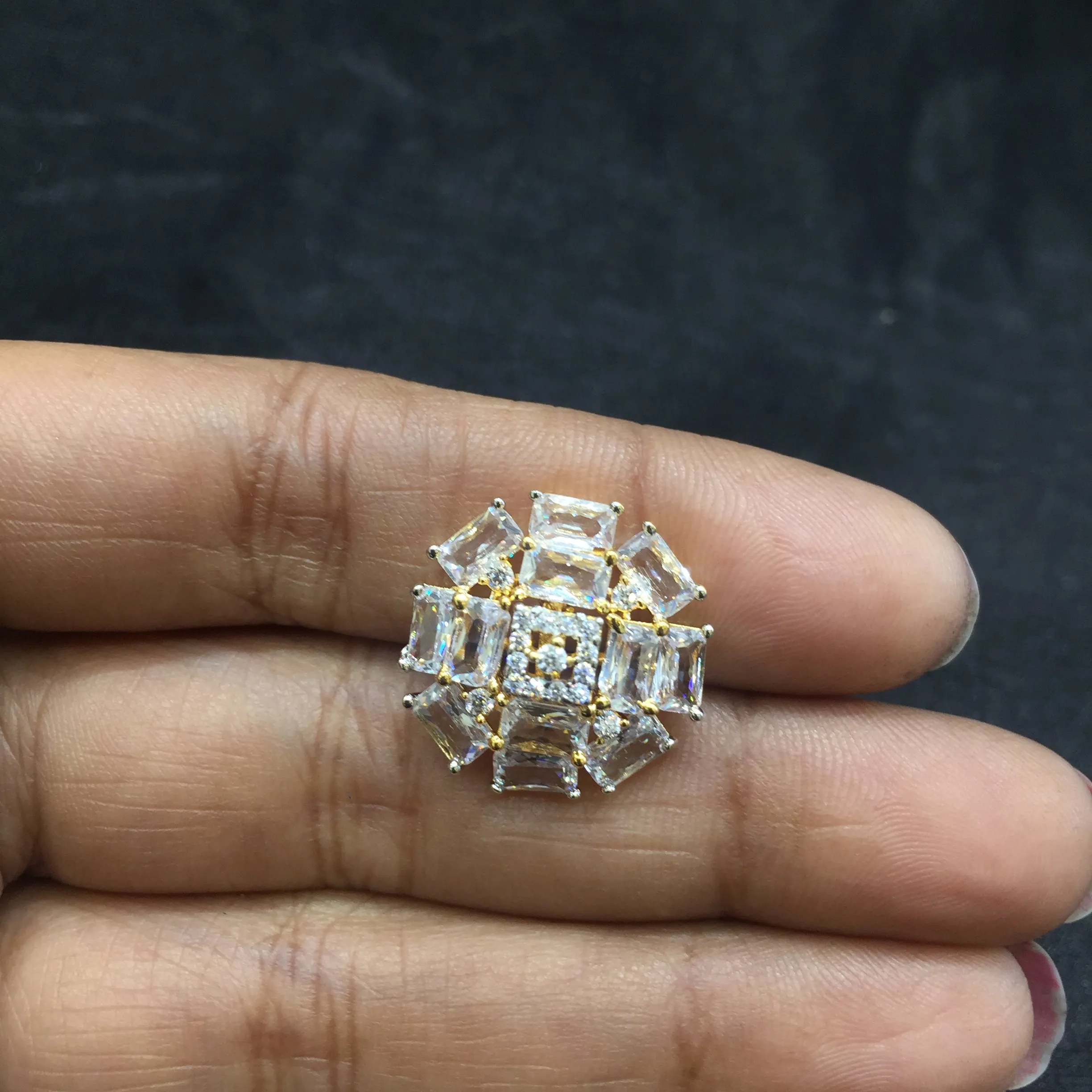Tops/Studs Zircon/AD Earring 6159-08