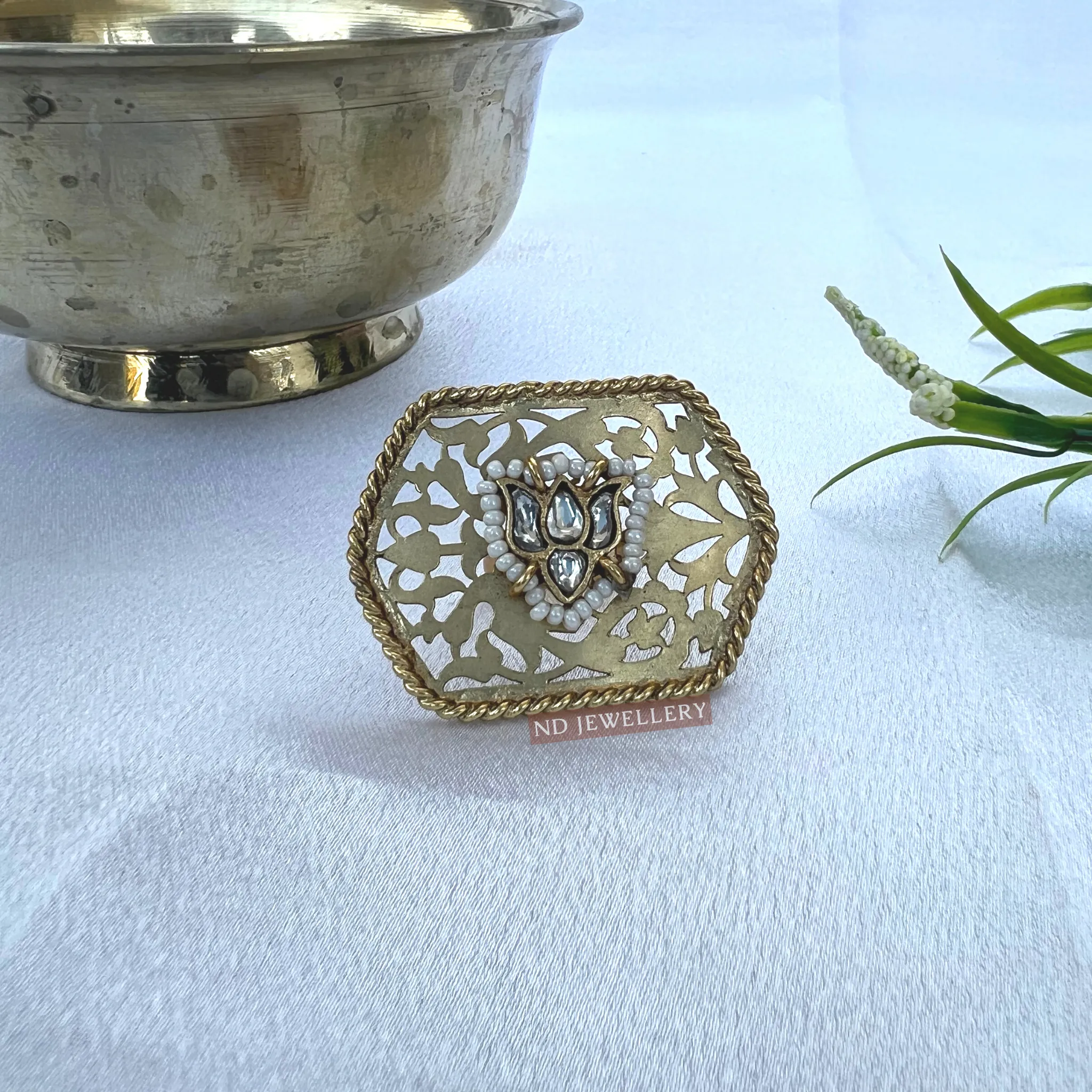 Tribal Kavach Silver Ring