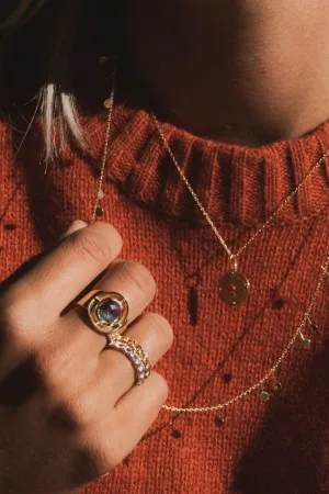 Une A Une Soleil Mini Medallion Necklace
