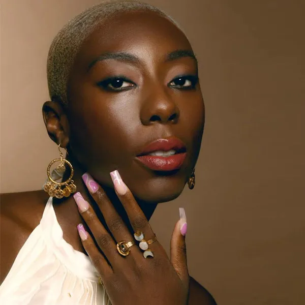 Unveil Your Inner Goddess: INDAH's GODDESS Ring - Handcrafted Healing & Empowerment (Druzy, Shell, Recycled Metal)