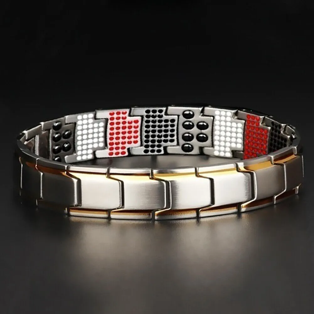 US 1-2 Pc Therapeutic Energy Healing Magnetic Bracelet Therapy Arthritis Jewelry