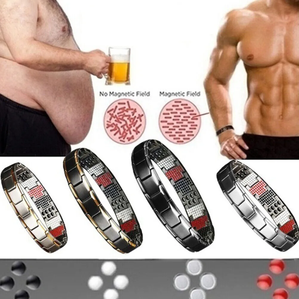 US 1-2 Pc Therapeutic Energy Healing Magnetic Bracelet Therapy Arthritis Jewelry