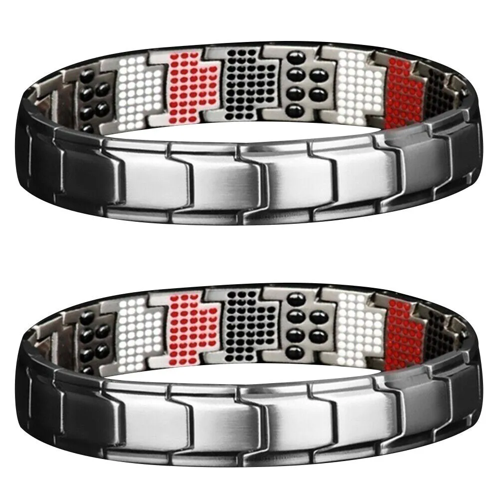 US 1-2 Pc Therapeutic Energy Healing Magnetic Bracelet Therapy Arthritis Jewelry