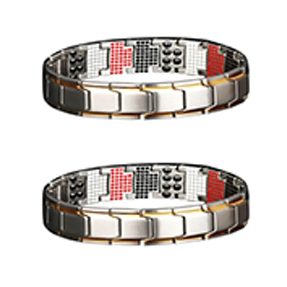US 1-2 Pc Therapeutic Energy Healing Magnetic Bracelet Therapy Arthritis Jewelry