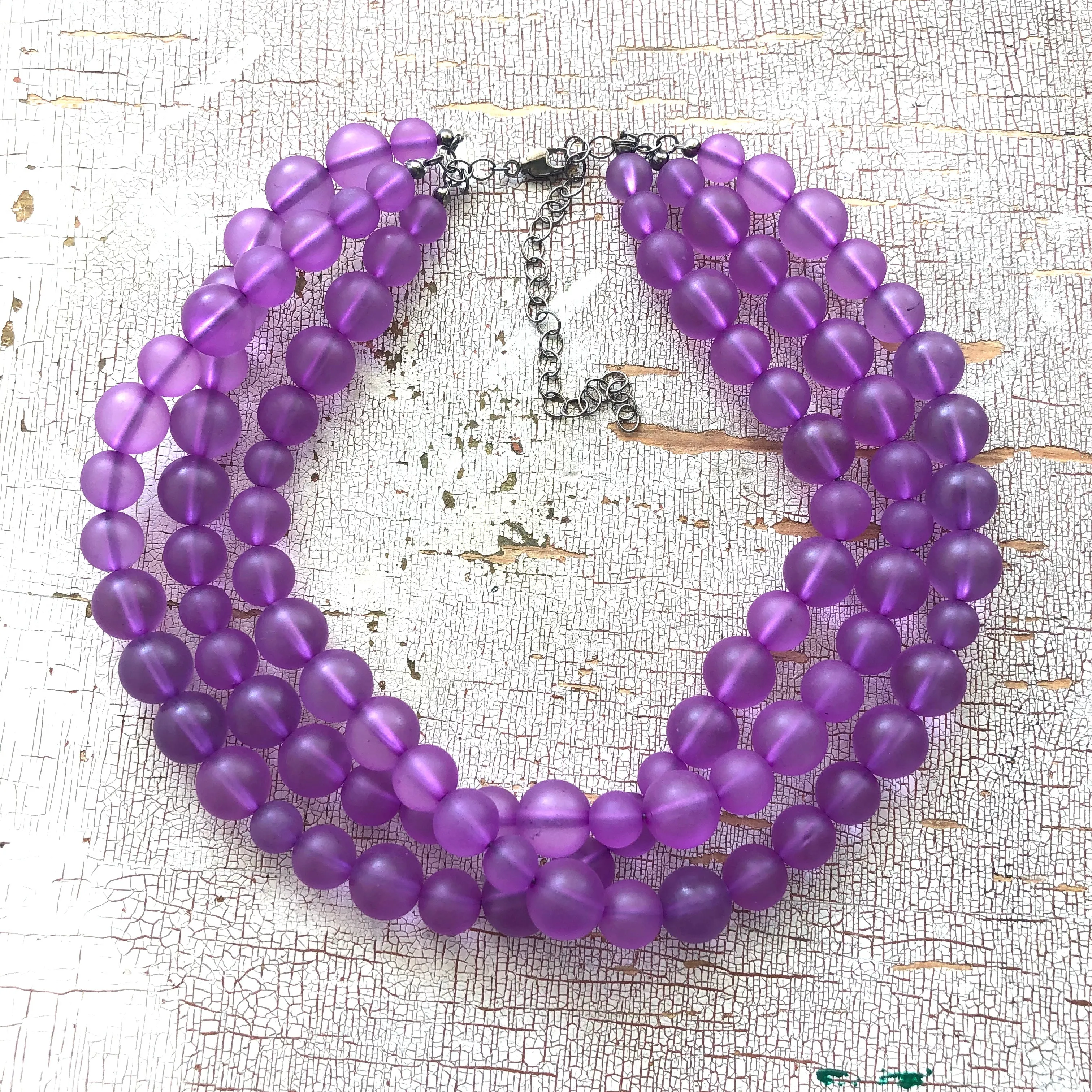 Violet Frosted Morgan Necklace