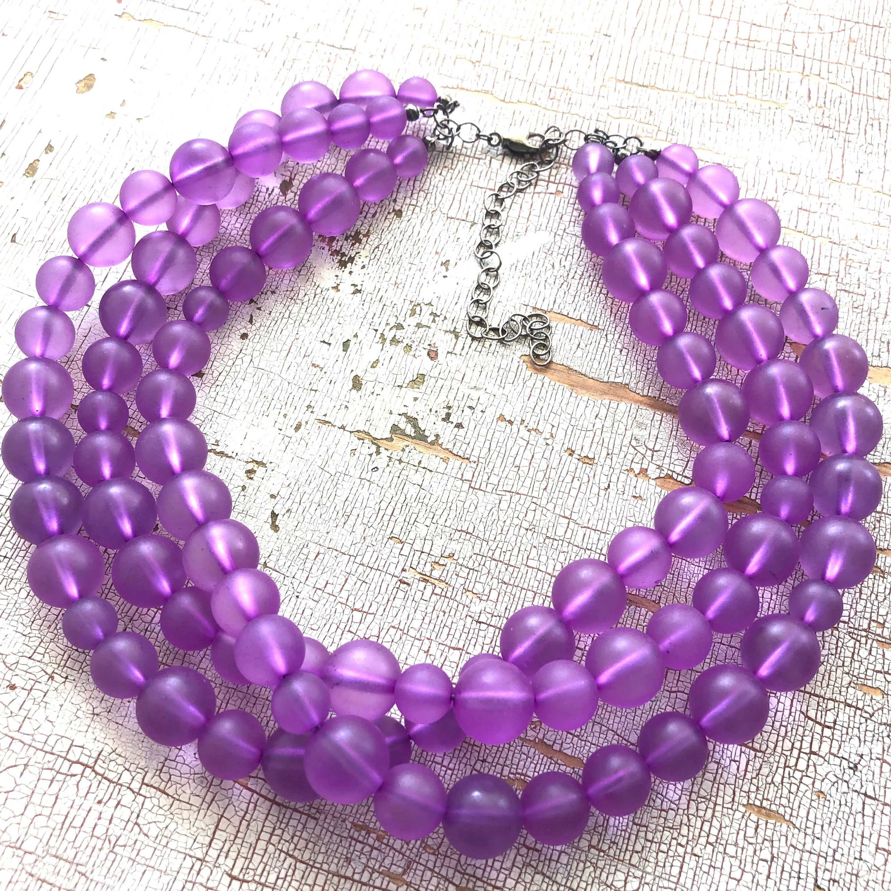 Violet Frosted Morgan Necklace