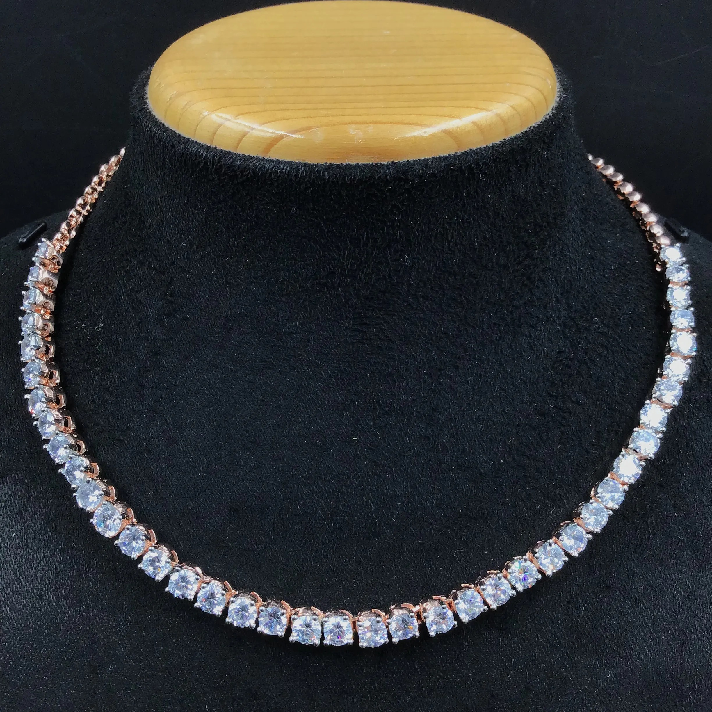 Zircon/AD Necklace Set 16915-4063