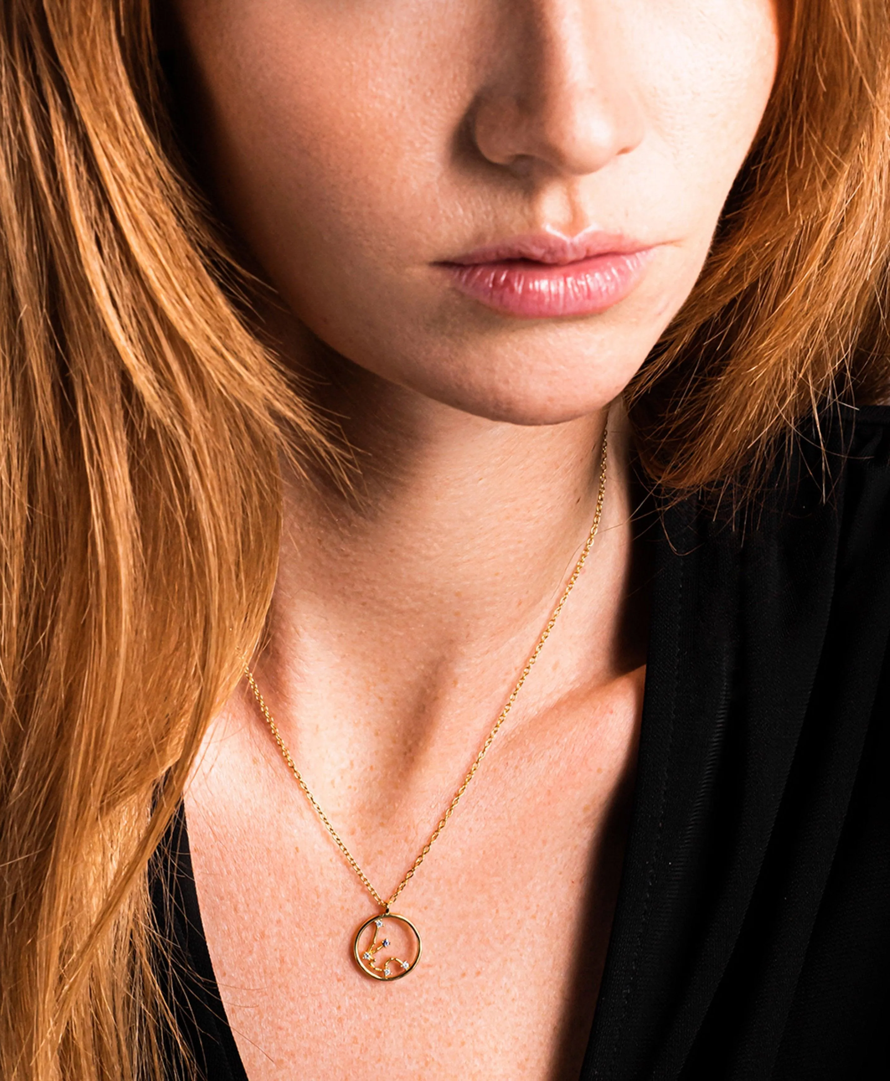 Zodiac Necklace Aquarius 18ct Gold Plated