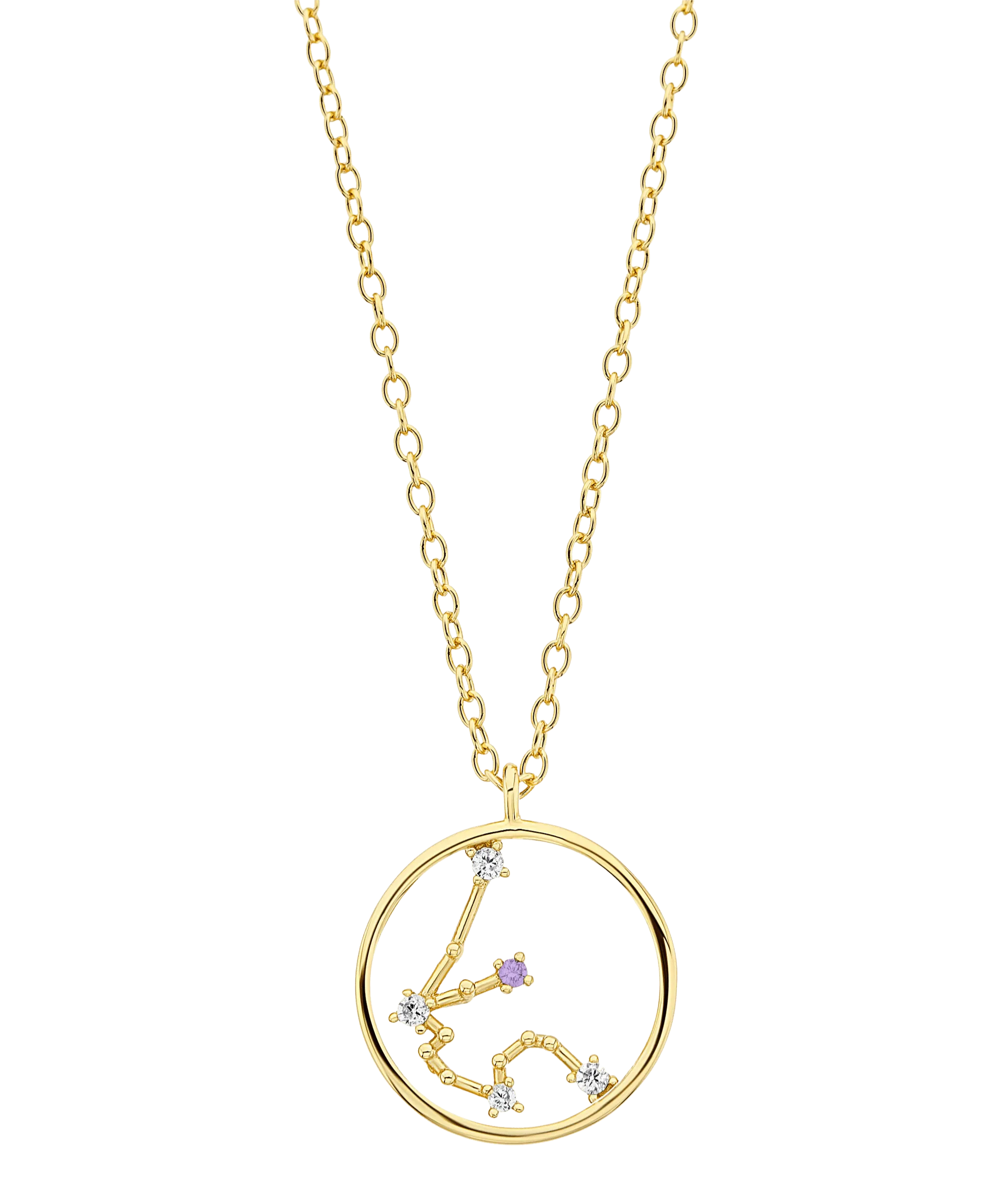 Zodiac Necklace Aquarius 18ct Gold Plated