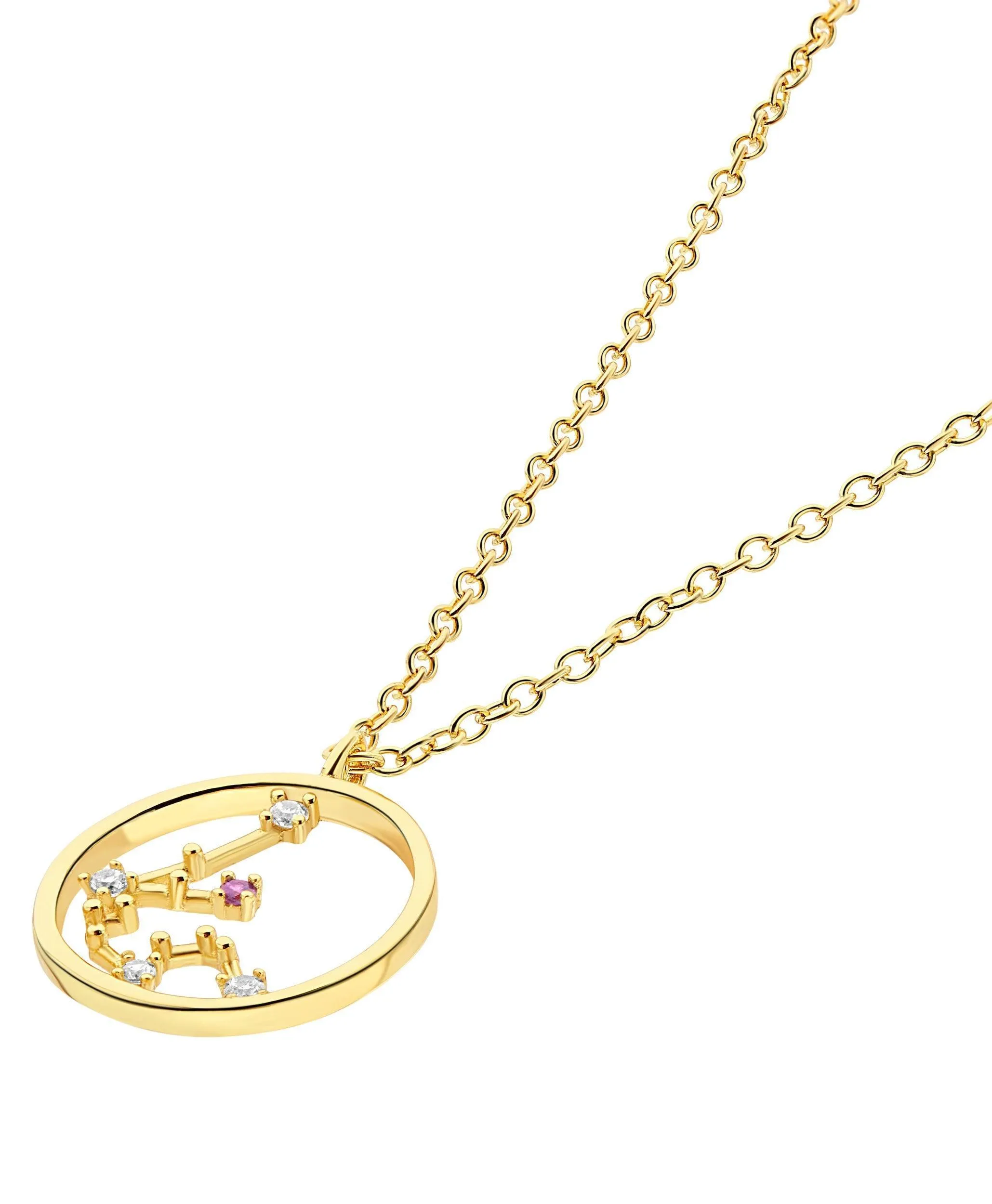 Zodiac Necklace Aquarius 18ct Gold Plated